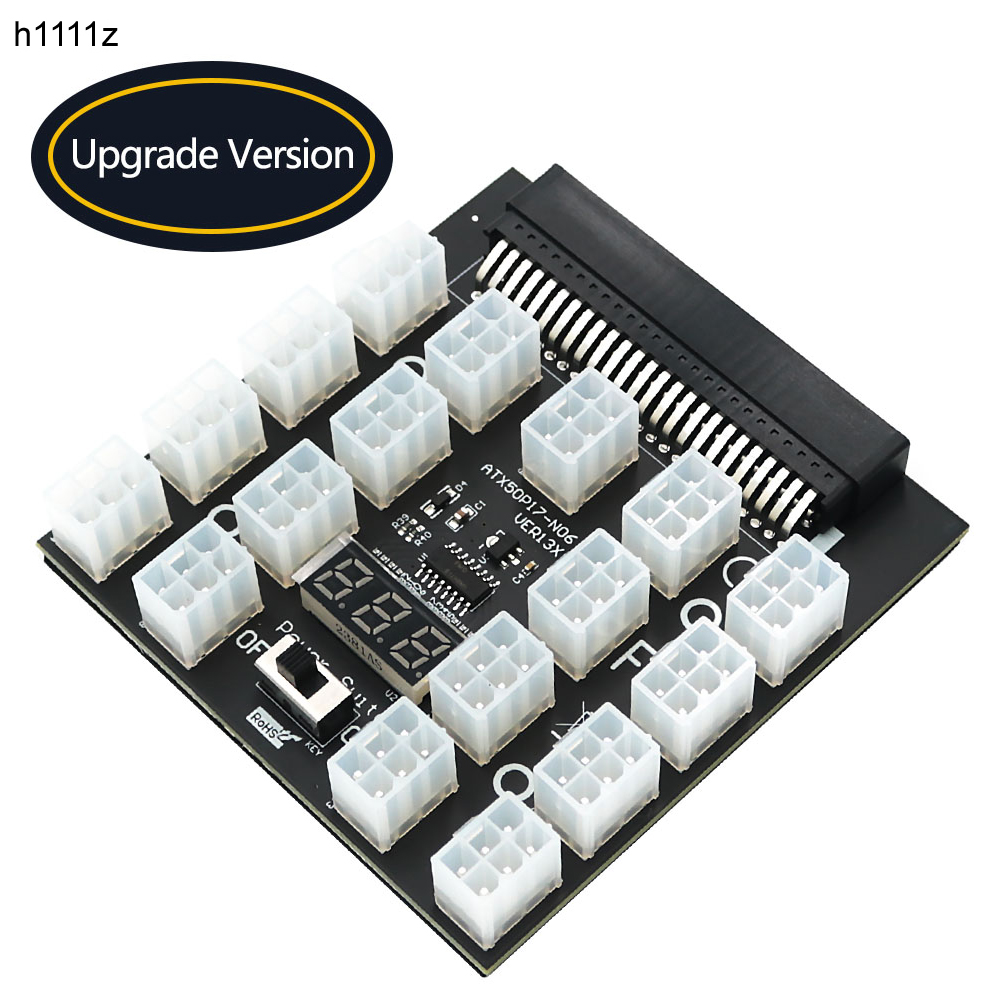 PCI-E 12V 50Pin to ATX 17 x 6P - огляд і ціна 2000W Atx Mining Power Supply