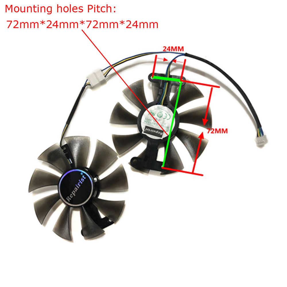 2Pcs/Set,Video Card Fan,85MM D - огляд і ціна Rx 580 8Gb 2048Sp Gpu